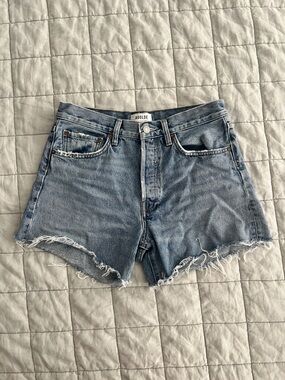 AGOLDE Parker Cut Off Denim Shorts Light Wash Size 27